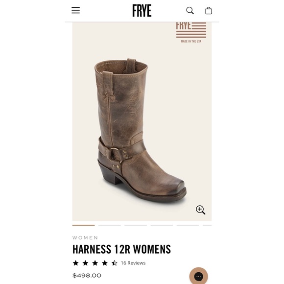 Frye 12R Harness Boots 9 Cognac MSRP $498 - Picture 5 of 5